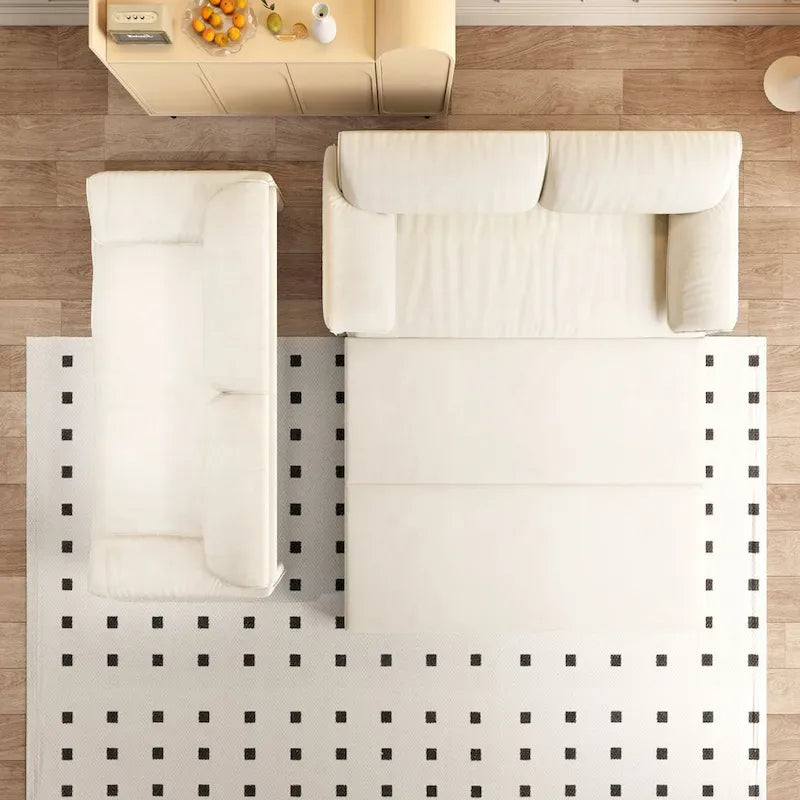 3-in-1 Convertible Sleeper Sofa with Side Storage, 66 Queen Pull Out Sofa Bed, Velvet Loveseat Bed