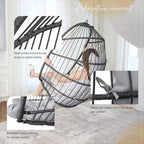 Indoor Luxury Hanging Egg Chair Without Stand, 350 lbs Outdoor Egg Chair with No Stand, Egg Swing Chair Without Stand