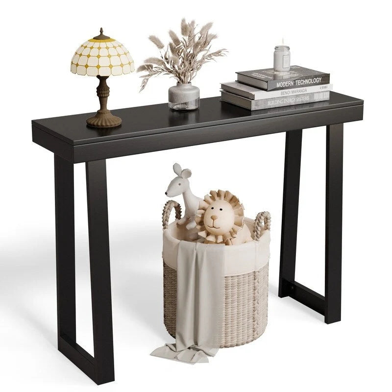 Modern Console Table Solid Wood for Entryway or Hallway Decor