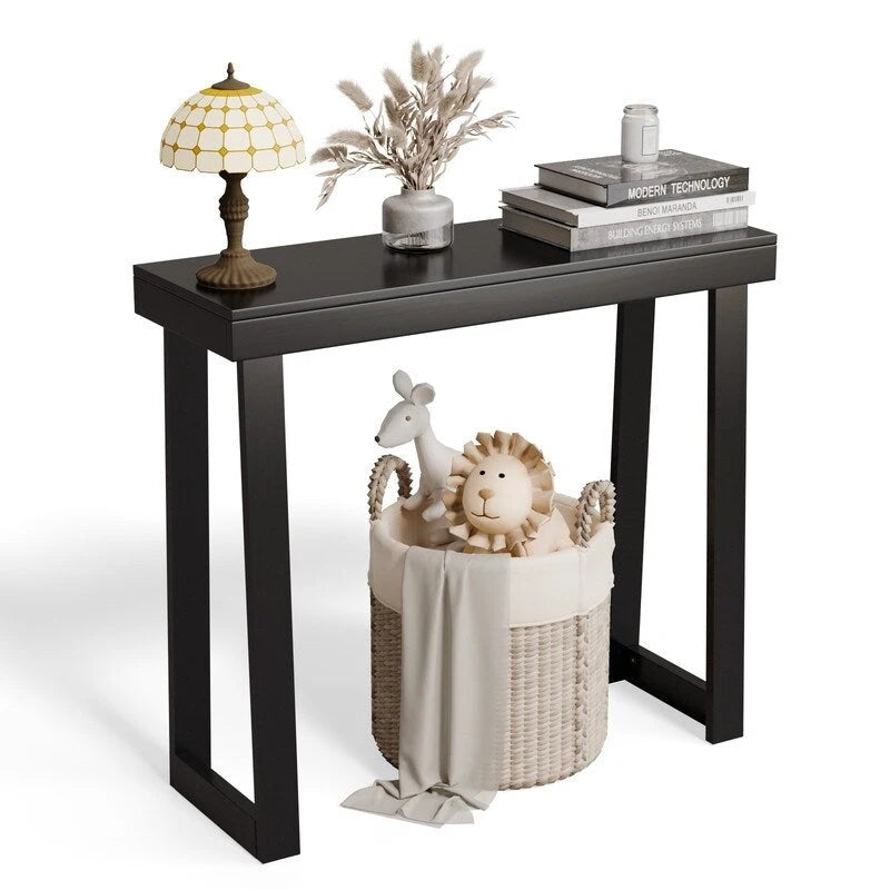 Modern Console Table Solid Wood for Entryway or Hallway Decor