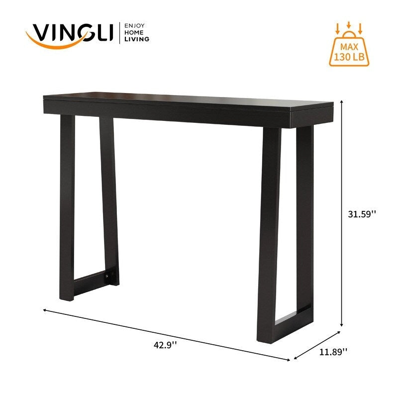 Modern Console Table Solid Wood for Entryway or Hallway Decor