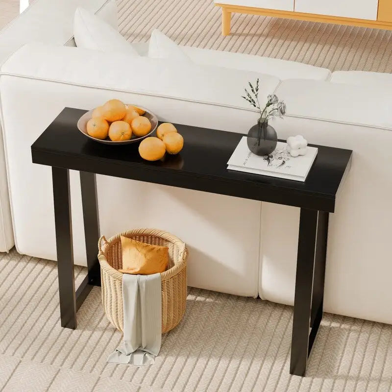 Modern Console Table Solid Wood for Entryway or Hallway Decor