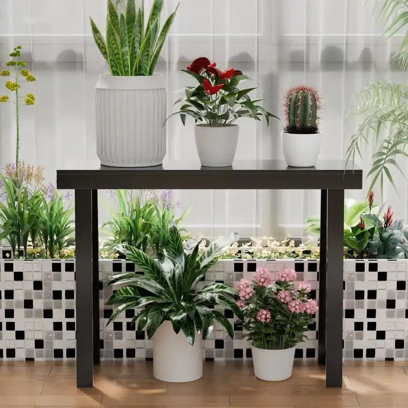 Modern Console Table Solid Wood for Entryway or Hallway Decor