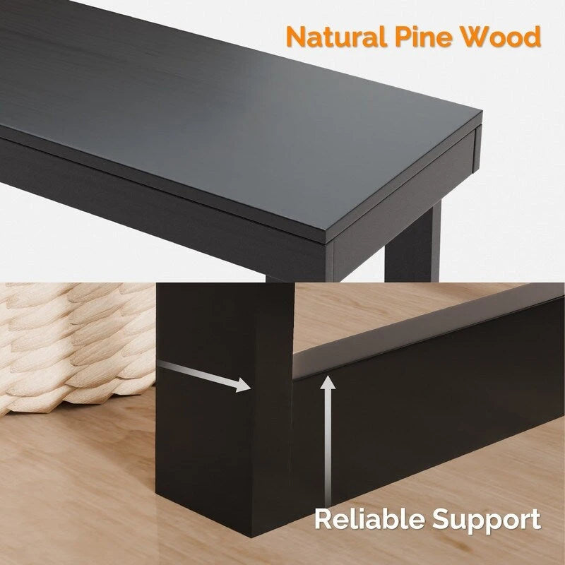 Modern Console Table Solid Wood for Entryway or Hallway Decor