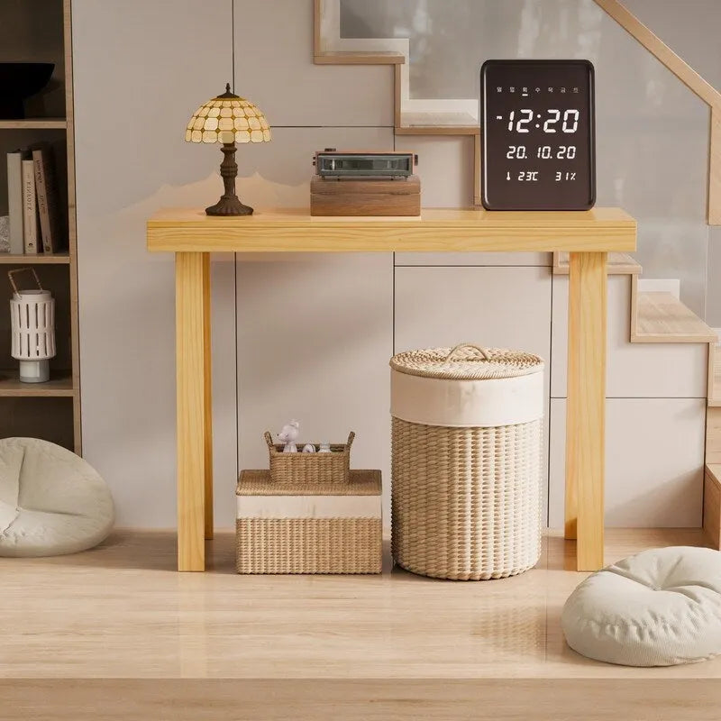 Modern Console Table Solid Wood for Entryway or Hallway Decor