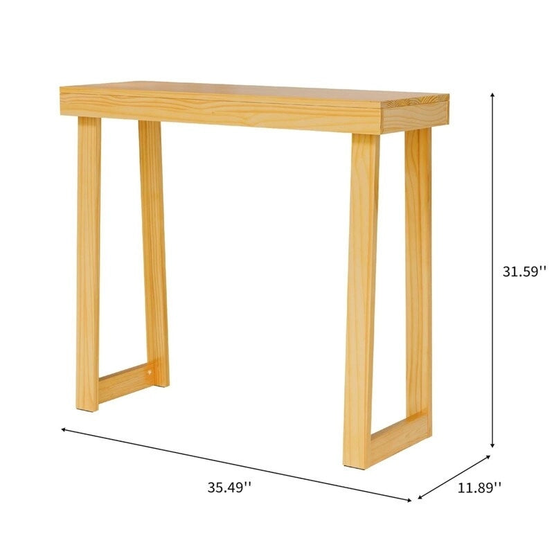 Modern Console Table Solid Wood for Entryway or Hallway Decor