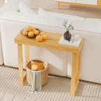 Modern Console Table Solid Wood for Entryway or Hallway Decor