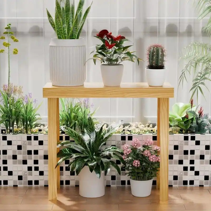 Modern Console Table Solid Wood for Entryway or Hallway Decor