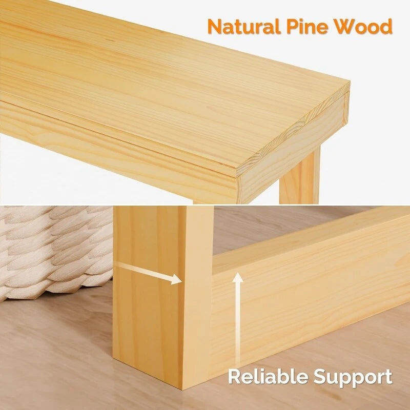 Modern Console Table Solid Wood for Entryway or Hallway Decor