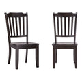 Slat Back Wood Dining Chairs (Set of 2)