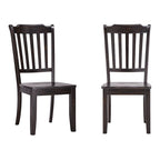 Slat Back Wood Dining Chairs (Set of 2)