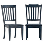Slat Back Wood Dining Chairs (Set of 2)