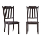 Slat Back Wood Dining Chairs (Set of 2)