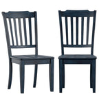 Slat Back Wood Dining Chairs (Set of 2)