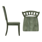 Slat Back Wood Dining Chairs (Set of 2)