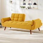 75.39 Sofa Bed, Convertible Sleeper Couch with Pillows, Foldable Loveseat Furniture for Living Room