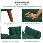 75.39 Sofa Bed, Convertible Sleeper Couch with Pillows, Foldable Loveseat Furniture for Living Room