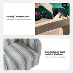 Traditional swivel armchairs, Jacobin stripe pattern, two chairs per set.