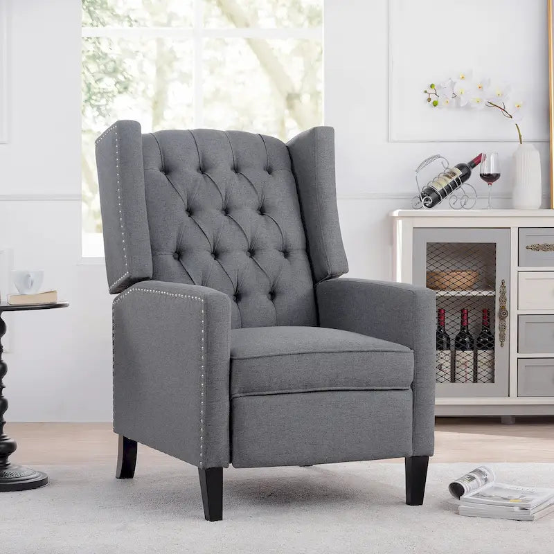 Wide Manual Wing Chair Recliner - 34.45 x 27.16 x 40.55