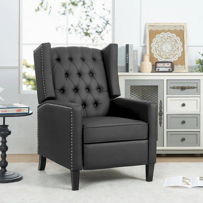 Wide Manual Wing Chair Recliner - 34.45 x 27.16 x 40.55