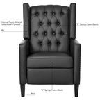 Wide Manual Wing Chair Recliner - 34.45 x 27.16 x 40.55