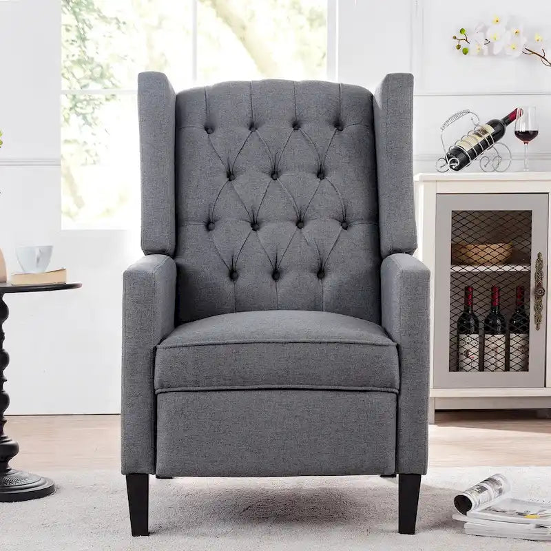 Wide Manual Wing Chair Recliner - 34.45 x 27.16 x 40.55
