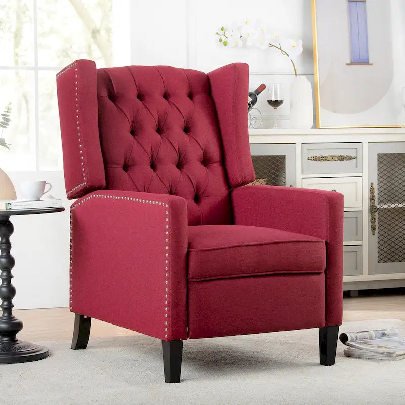 Wide Manual Wing Chair Recliner - 34.45 x 27.16 x 40.55