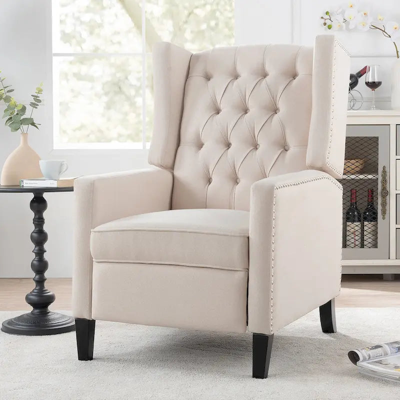 Wide Manual Wing Chair Recliner - 34.45 x 27.16 x 40.55