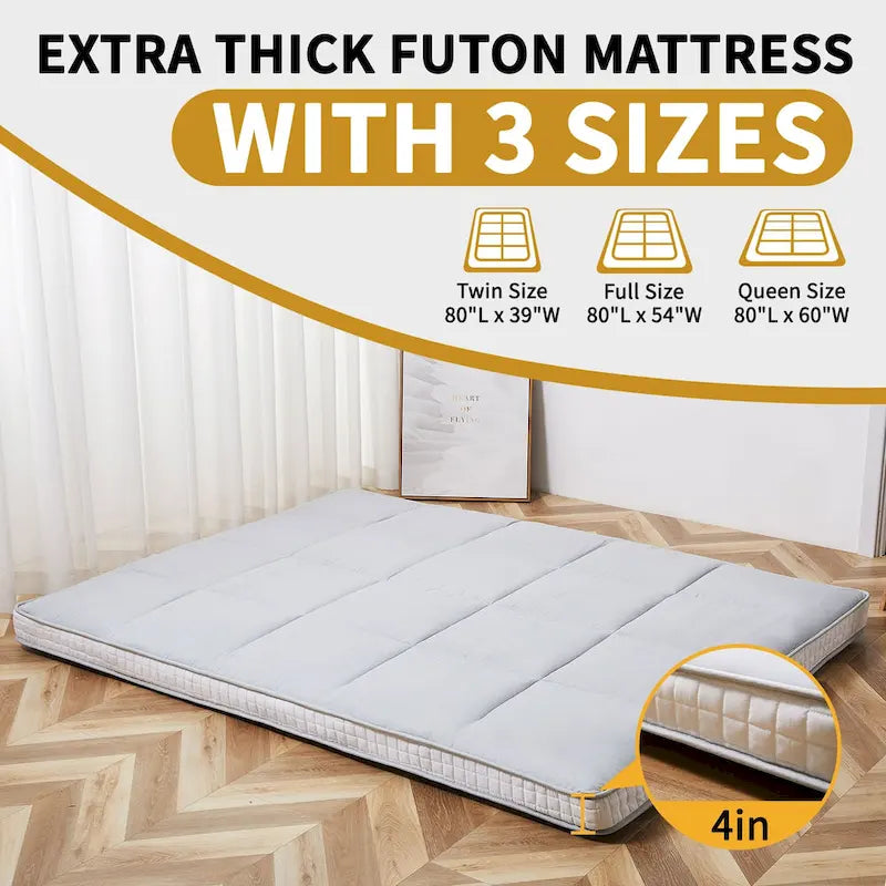 Roll Up Floor Japanese Mattress Futon with storage bag