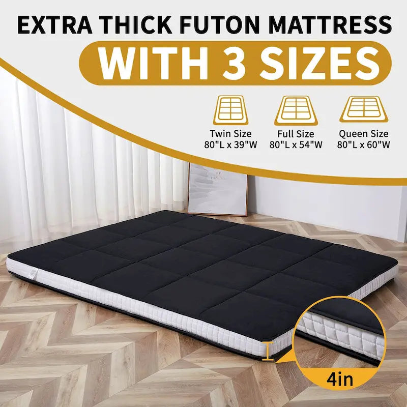 Roll Up Floor Japanese Mattress Futon with storage bag