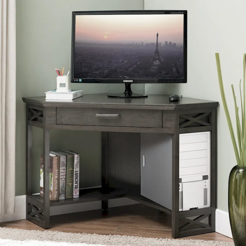 Mission Oak Corner Writing Desk for Home Office
