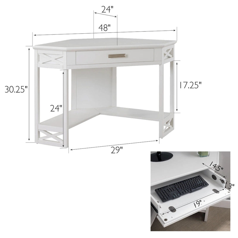 Mission Oak Corner Writing Desk for Home Office