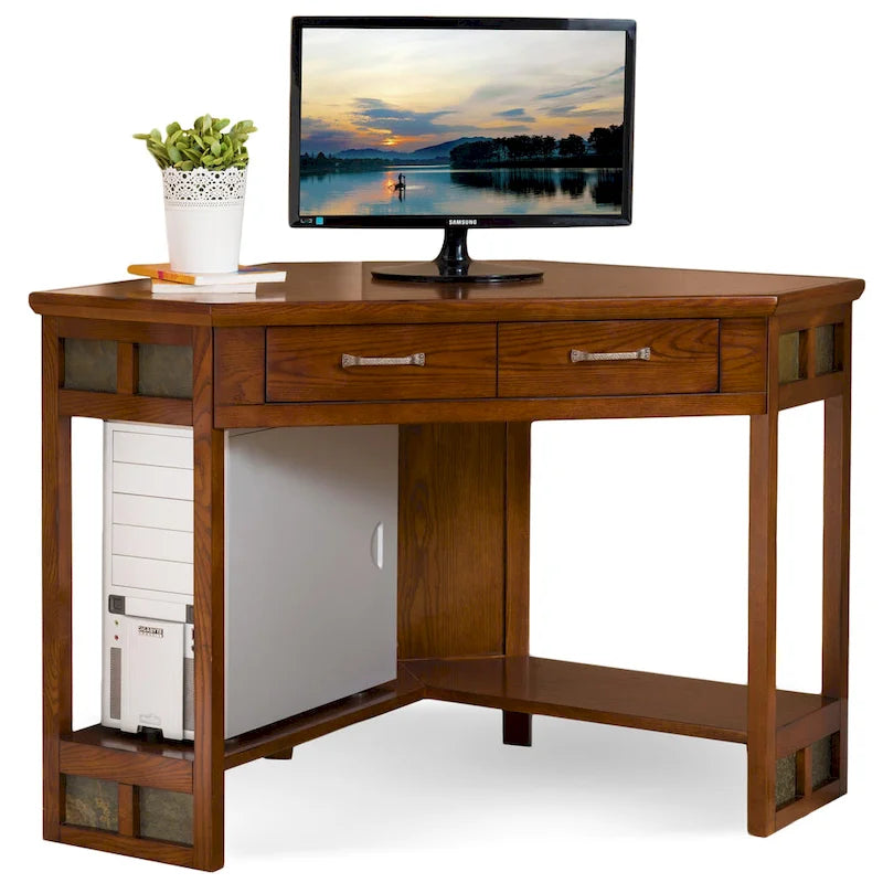 Mission Oak Corner Writing Desk for Home Office