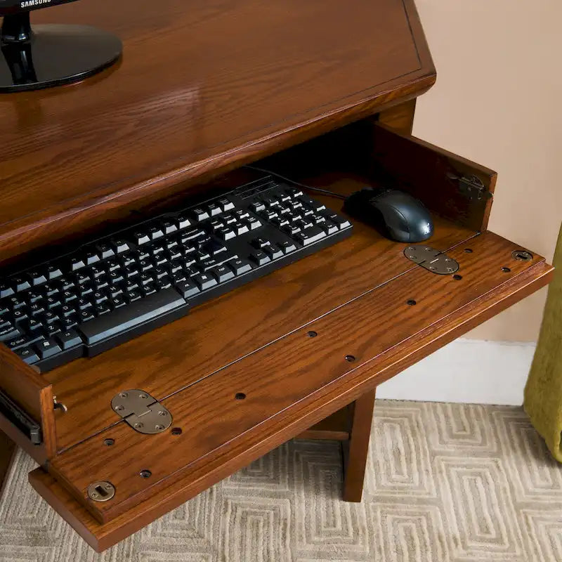 Mission Oak Corner Writing Desk for Home Office