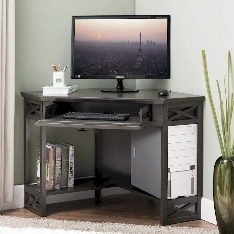 Mission Oak Corner Writing Desk for Home Office