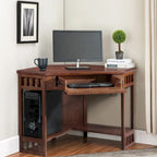 Mission Oak Corner Writing Desk for Home Office