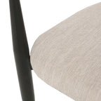 Upholstered Dining Chairs Set of 2 - Black & Gold Iron Frame