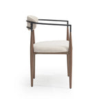 Upholstered Dining Chairs Set of 2 - Black & Gold Iron Frame