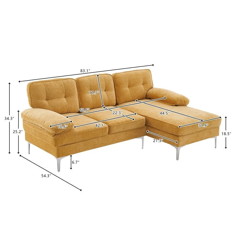 Three-Seat Simple And Stylish Indoor Modular Sofa