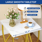 Modern Gold Console Sofa Table with Marbling Top for Entryway Hallway