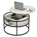Round Lift Top Coffee Table with Hidden Storage