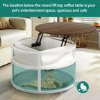 Round Lift Top Coffee Table with Hidden Storage