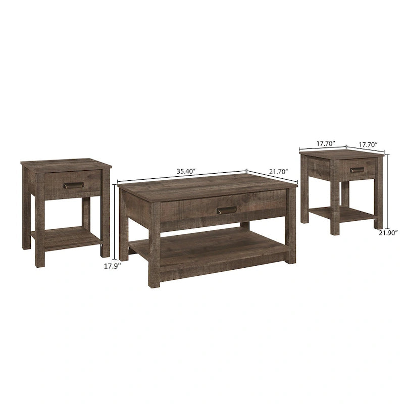 3 pieces Coffee Table Set