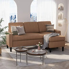74 Convertible Sectional Sofa Couch, Small L-Shaped Sofa