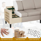 74 Convertible Sectional Sofa Couch, Small L-Shaped Sofa