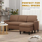 74 Convertible Sectional Sofa Couch, Small L-Shaped Sofa