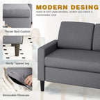 74 Convertible Sectional Sofa Couch, Small L-Shaped Sofa