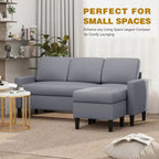 74 Convertible Sectional Sofa Couch, Small L-Shaped Sofa