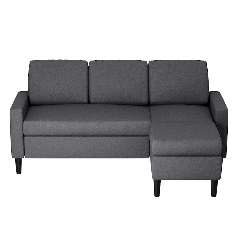 74 Convertible Sectional Sofa Couch, Small L-Shaped Sofa