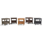 Solid Wood Rectangle End Table - 20" Wide Transitional Side Table